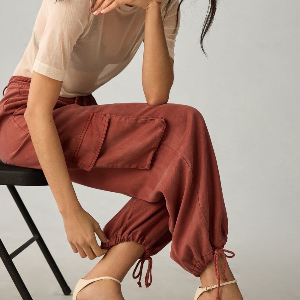 Anthropologie On The Road Rust Cargo Jogger Pants - Picture 2 of 8